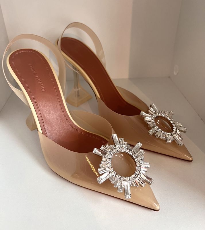 102205 - Amina Muaddi slingback pumps