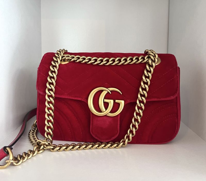 101788 - Gucci Marmont Velvet Red
