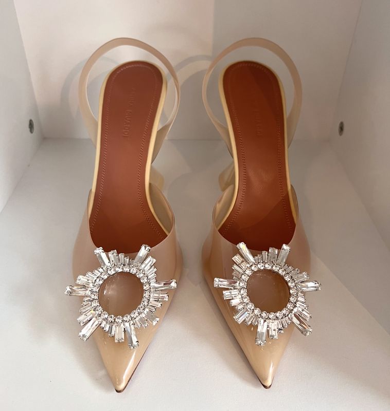 102205 - Amina Muaddi slingback pumps