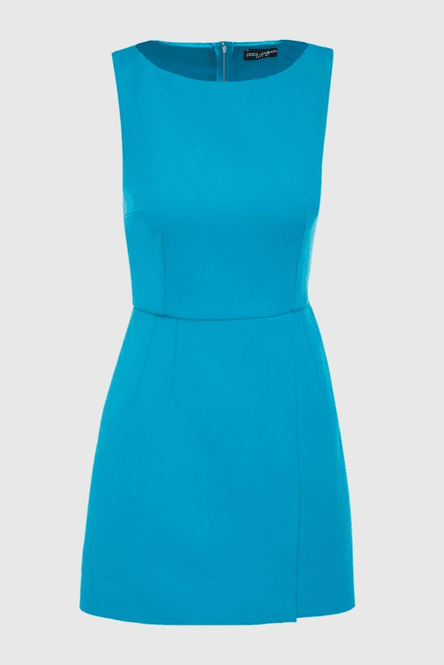 Hovedbilde 102305 - D&G Turquoise Wool Sleeveless Dress