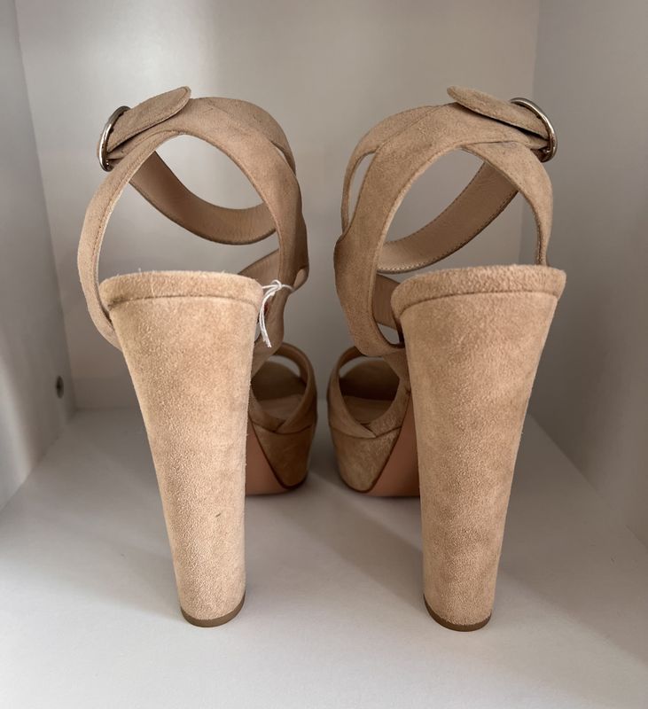 102439 - Prada Platform Suede Sandals